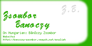zsombor banoczy business card