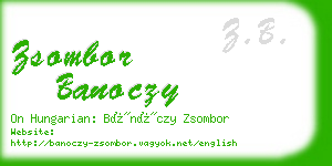 zsombor banoczy business card